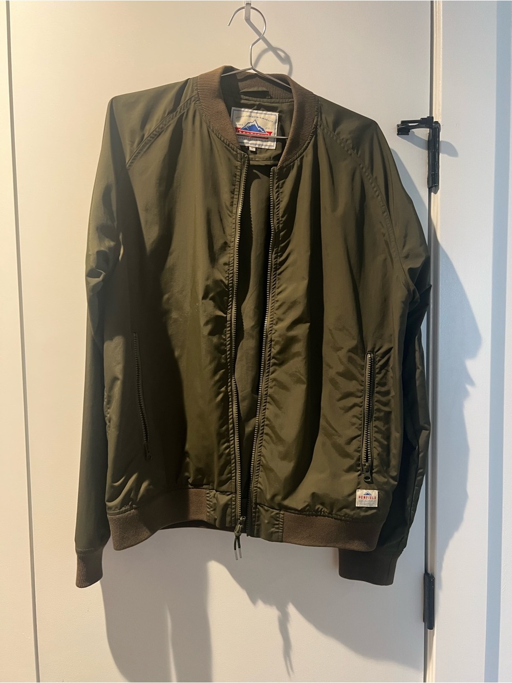 Penfield Men's Olive Green Bomber Jacket - EUC size large
